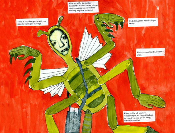 From my How To Be... series, How To Be A Praying Mantis. This series is the most obvious in its allusion to what I like to call identity-renting.