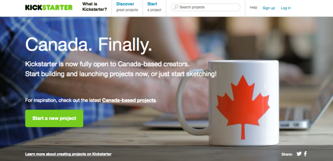 Kickstarter Canada